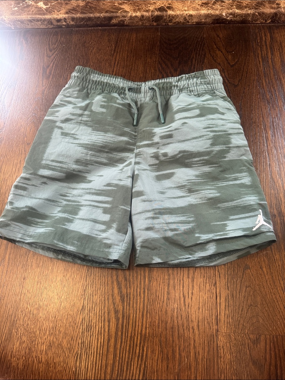 Jordan kids Sage Green Patterned Athletic Shorts
